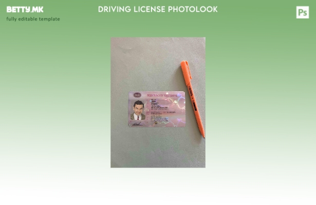 Модерен стил Русија возачка дозвола photolook ПРЕДЕН шаблон